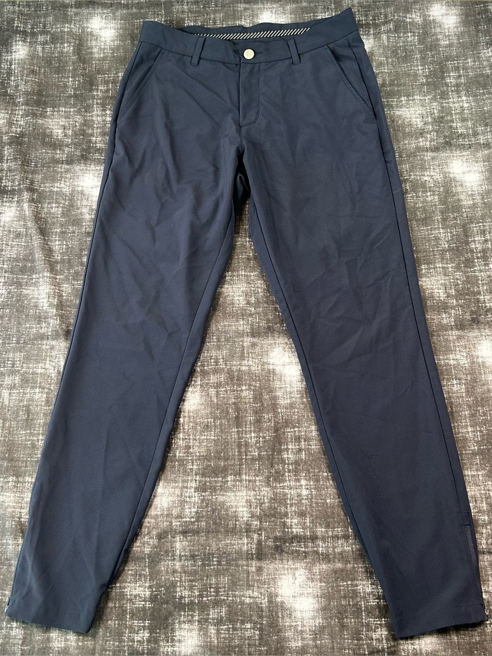 Primo Joggers Mens 30x29 Navy Buttom Zip Stretch Athletic Performance Golf Pants